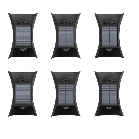

Egebert 6pcs solar LED lights outdoor waterproof wall lights warm light white light two modes adjustable solar night safety lights for front exterior wall yard garage home garden fence driveway
