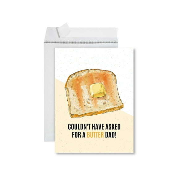 Koyal Wholesale Funny Father's Day Jumbo Card With Envelope, Butter Dad, Set of 1