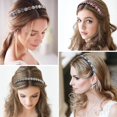 thumbnail image 5 of Diadema elegante para mujer, 5 piezas de diadema con diamantes de imitación para mujer, diadema para mujer, diadema de cristal brillante de moda para mujer, diademas antideslizantes para niñas, 5 of 5