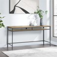 thumbnail image 4 of Scranton & Co 60" Writing Desk in Graphite Gray Frame and Brown Oak Top, 4 of 10