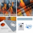 thumbnail image 4 of Blue Burnt Orange Blackout Curtains for Bedroom/Living Room, Thermal Insulated Kitchen Curtains, Modern Oil Painting Geometric Abstract Grommet Darkening Window Treatment Drapes 42"x84"x2, 4 of 8
