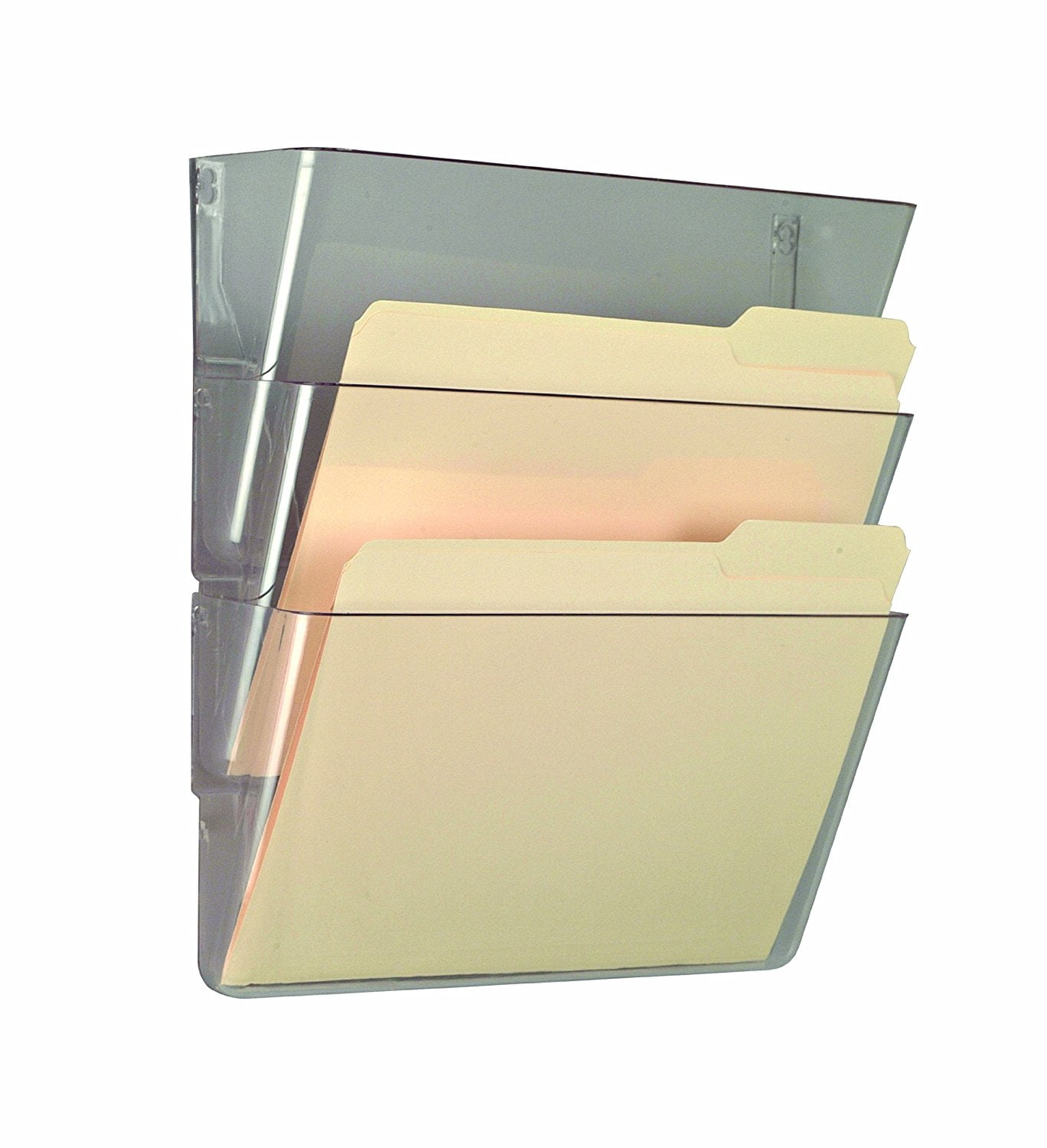 Wall Files, Letter/A4 Size, Clear, 3 Pack (21424), Stacking wall files