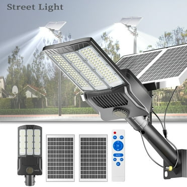 Gefolly 15000W Street Lights, Solar Street Lights Outdoor 1950000 LM Dusk to Dawn, IP67 Waterproof for Courtyard, Patio,Road, Basketball Courts