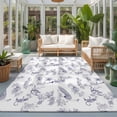 thumbnail image 2 of Large Area Rugs 6'x9', Farmhouse Monkey Carpet Runner Indoor Outdoor Rugs Home Decor Aesthetic, Vintage Blue Plants Rustic Turtles Peacock Non Slip Mats Washable Accent Rug for Living Room Bedroom, 2 of 8