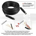 thumbnail image 4 of Backup Camera Cable 4PIN Video Power Aviation Extension Wire for Vehicle Car Camper Bus Van Truck Motorhome Trailer RV, 4 of 4