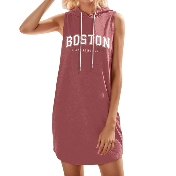 Vestido informal con estampado de letras para mujer: poliéster suave, versátil para ocasiones en casa y al aire libre
