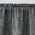 thumbnail image 2 of VCNY Home Carmen Charcoal Grey Floral Rod Pocket Blackout Curtain Panel, 52" x 84", 2 of 5