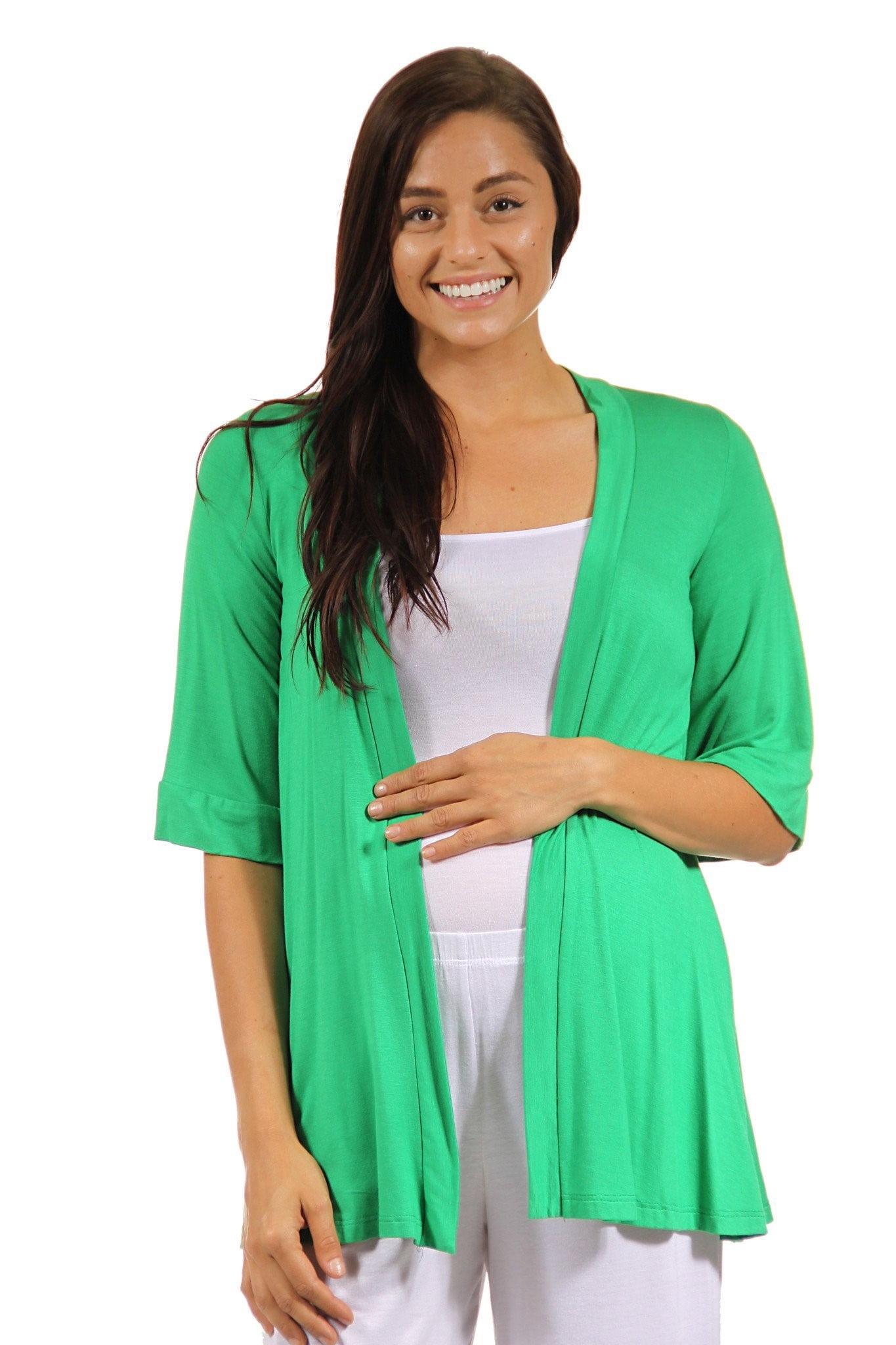 Women's Maternity 3/4 Sleeve Open Shrug