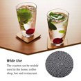 thumbnail image 4 of Wosthever Woven Coaster Household Round Mug Placing Cushion Mats Mat Insulated Tableware Thickened Heat Table Cup for Home Bar Mostrada Gris oscuro, 4 of 6
