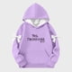 thumbnail image 4 of Camiseta de manga larga con lazo para niños, cuello redondo liso, parte superior lisa, adecuada para niños y niñas, sudadera con capucha para niñas, parte superior de poliéster, 4 of 6