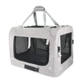 thumbnail image 1 of Petseek Transportador Extra Grande para Gatos de Lado Suave Plegable para Perros pequeños y medianos, 24 x 16.5 x 16 Pulgadas, de Viaje, Plegable, ventilado, diseño cómodo, vehículo portátil, 1 of 5