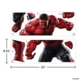 thumbnail image 6 of Marvel Captain America: Brave New World Red Hulk Wall Decal - 23" Avengers Hulk Vinyl Stickers for Bedroom Bathroom Decor - Peel and Stick Room Decorations, 6 of 7