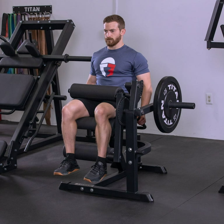 Titan Fitness Adjustable Leg Extension Curl Machine Lower Body Rated 300lb Walmart