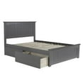 thumbnail image 3 of Leo & Lacey Modern Wood Full Platform Bed with 2 Storage Drawers in Gray, 3 of 10
