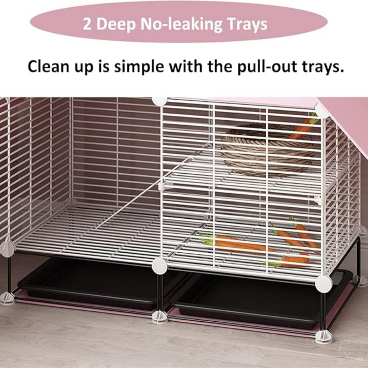 Aqwiopr Small Animal Cage: Cozy & Durable Habitat for Rabbits, Guinea Pigs, and More - Leak-Proof Design, Secure & Pet-Friendly
