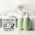 thumbnail image 4 of Zomyto 5"x5" Rustic Funny Farmhouse Bathroom Toilet Decor if You Pee on The Seat Wood Sign, Humor Black and White Decorations for Half Bathroom Shelves Accessories, 4 of 6