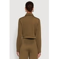 thumbnail image 5 of Womens Scuba Metallic Button Front Cropped Shacket, 5 of 5