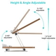 thumbnail image 3 of Uxcell Book Stand for Reading, 180 Rotate Adjustable Book Holder with Page Clips for Books Laptop Textbook Magazine, 3 of 7