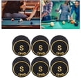 thumbnail image 1 of Pool Cue Tips Professional Multi Layers Billiard Pool Cue Tips Replacement for Pool Cues and Snooker 14mm Black 6pcs, 1 of 7