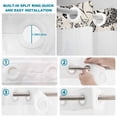thumbnail image 3 of No Hook Shower Curtain with Built-in Rings - Black Chinoiserie Floral Washable Waterproof Fabric Bathroom Curtains for Hotel,Rentals, 66 X 72 Inch Long , Vintage Farmhouse Cottagecore, 3 of 9