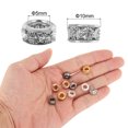thumbnail image 2 of Uxcell 40Pcs 10mm Large Hole Rhinestone Beads, European Bulk Spacer Bead (Silver), 2 of 5