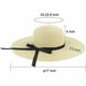 thumbnail image 3 of Mujeres Wide Brim Straw Sun Hat Floppy Foldable Roll up Cap Beach Summer Hats UPF 50+ Beige oso de fresa Electrónica, 3 of 7