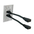 thumbnail image 2 of 2-Port HDMI Wall Plate Panel Cover Coupler with 8 Inch Pig Tail HDMI Extension Cable, 2 of 3