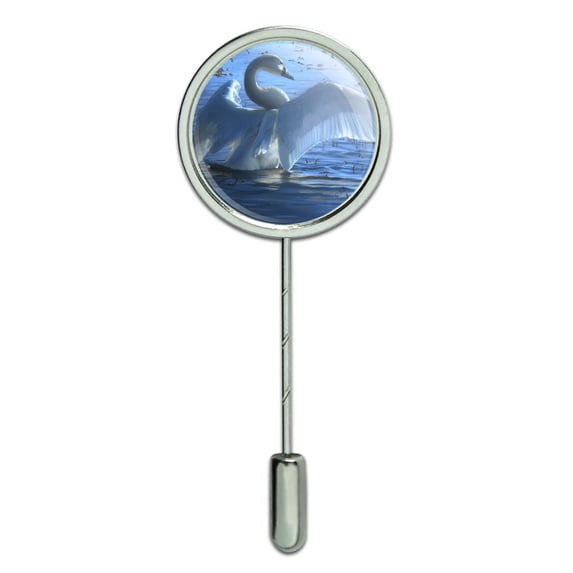 Tundra Swan in the Lake at Dawn Stick Pin Stickpin Hat Brooch