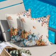 thumbnail image 2 of Throw Pillow Covers, Orange Blue Grey Pumpkins Fall Decorative Throw Pillow Covers 20x20 Inch, Thanksgiving Botanical Rustic Square Linen Pillow Cases for Couch/Living Room/Sofa, 2 of 9