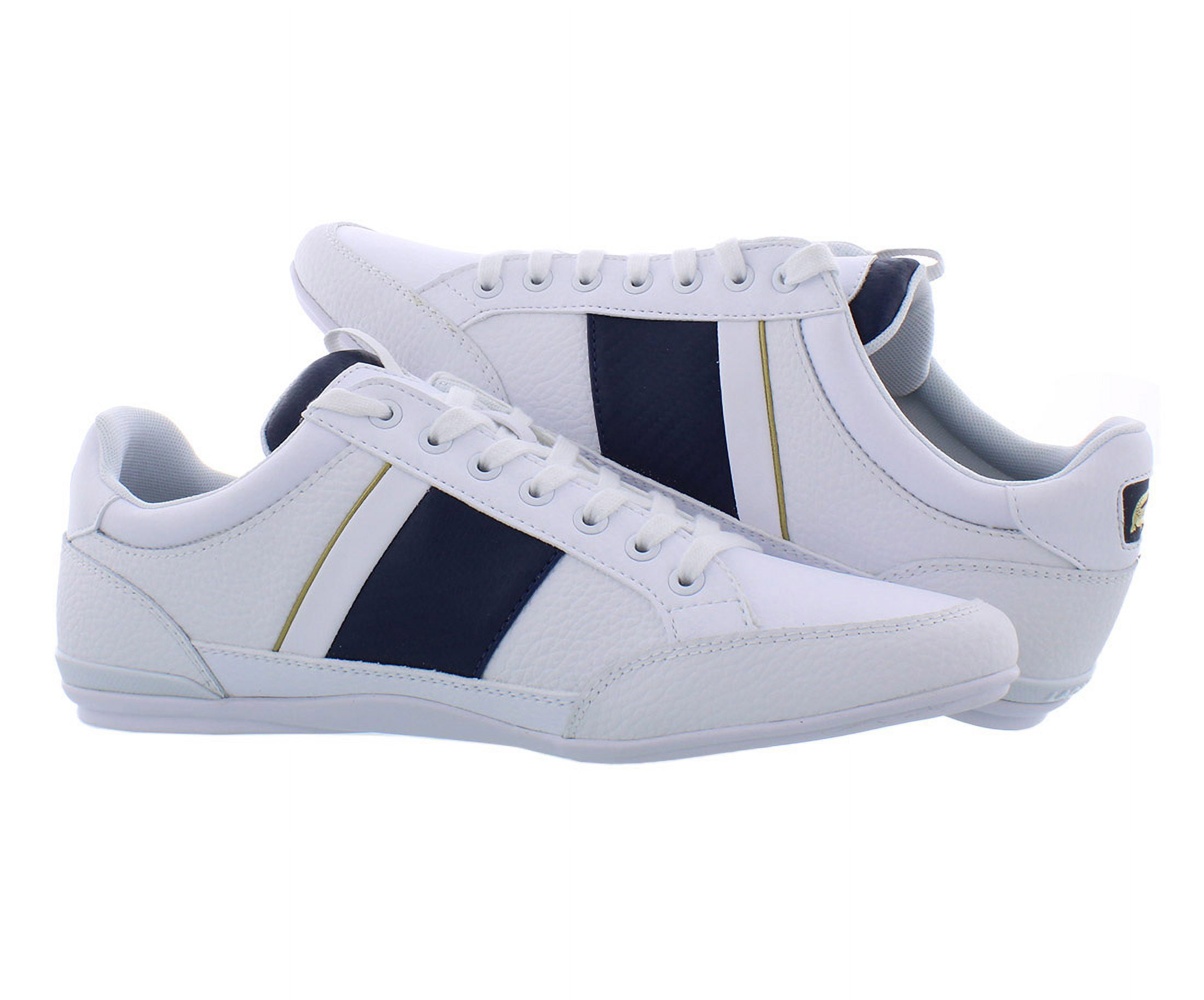 Lacoste Chaymon 120 4 CMA Shoes Mens Size 9.5 White Blue Leather Casual Sneakers Lacoste Chaymon CR Fashion Sneaker Shoes - White/Dark Blue  main image 2