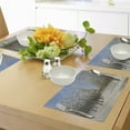 thumbnail image 4 of Ambesonne Winter Place Mats Set of 4, Snowy Paris City View, Standard Size, White Blue Grey, 4 of 6