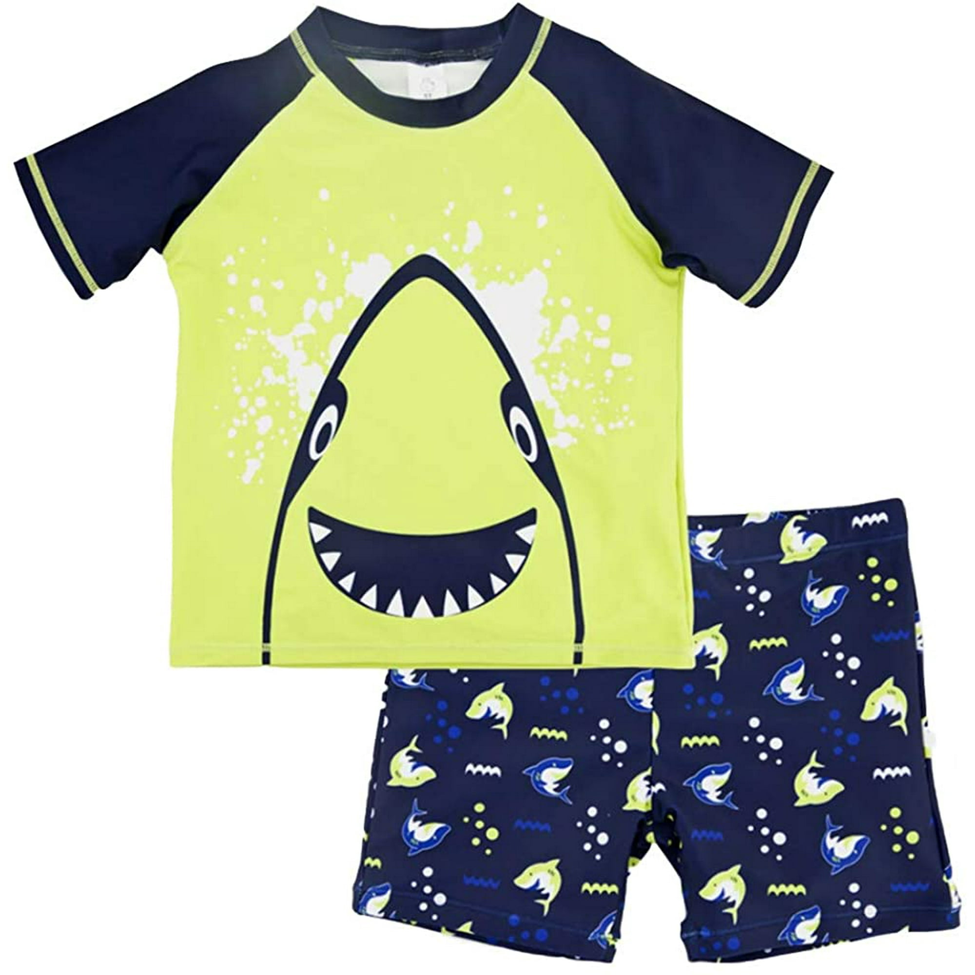 Yeashow Boys 2 Piece Swimsuit Trunk And Rashguard Set Upf 50 Uv Sun Protective Swimwear For Toddler Kids 2 8 Years Other