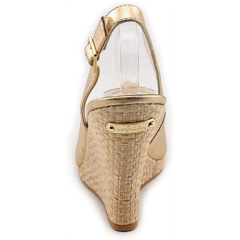 Lilly Pulitzer Kristin Wedge Gold Metallic Walmart