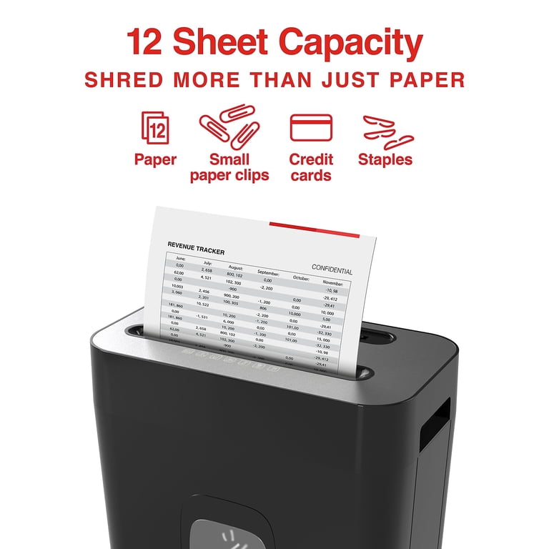 Staples, Cross-Cut Shredder, ST62151, 12-Sheet, P-4 Security
