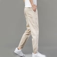 thumbnail image 4 of Yiliang Mens L,Beige,Casual Pants Classic Fit Stretch Chino Pant Flat Front Wrinkle Free Pants, 4 of 4