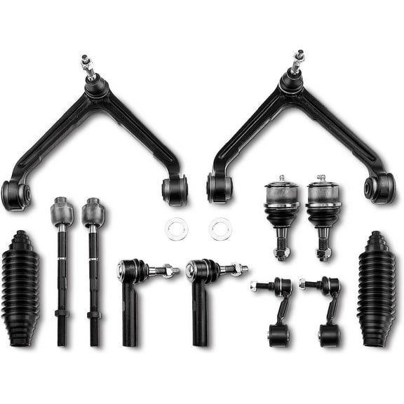 A-Premium 12Pcs Front Rear Suspension Kit Upper Control Arm and Ball Joint Assembly Sway Bar Link Tie Rod End Compatible with Dodge Durango 2004-2009 Chrysler Aspen 2007-2009
