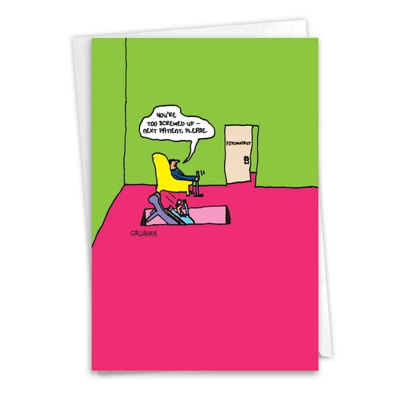 1 Funny Birthday Card with Envelope - Down The Hatch C6187BDG