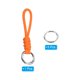 thumbnail image 3 of Llavero de paracord de 4" con anillas planas trenzadas, correa de muñeca, naranja, 3 of 7