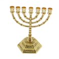 thumbnail image 1 of Candelabro de la Menorá de 7 brazos Leyfeng, Templo de Jerusalén, Menorá de las 12 tribus de Israel con, 1 of 6