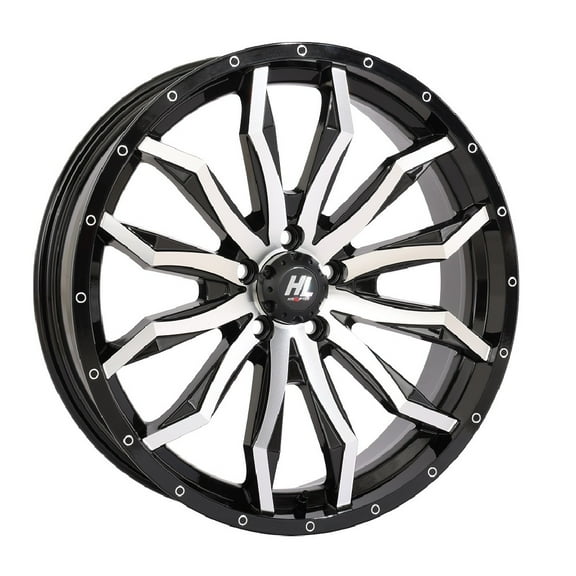 High Lifter by STI HL21 24x7 UTV Wheel - Gloss Black/Machined (5x4.5) 4 3