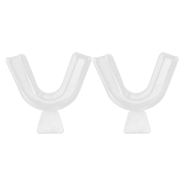 Ropa de Deporte Juego de tirantes protectores de dientes de silicona bandeja para blanquear los dientes con protector bucal (2 uds)