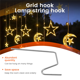 thumbnail image 4 of Christmas Light Clips Gutter Grid Hooks Light Hanger Hanging Hook for Outdoor String Lights Decoration (Silver), 4 of 5