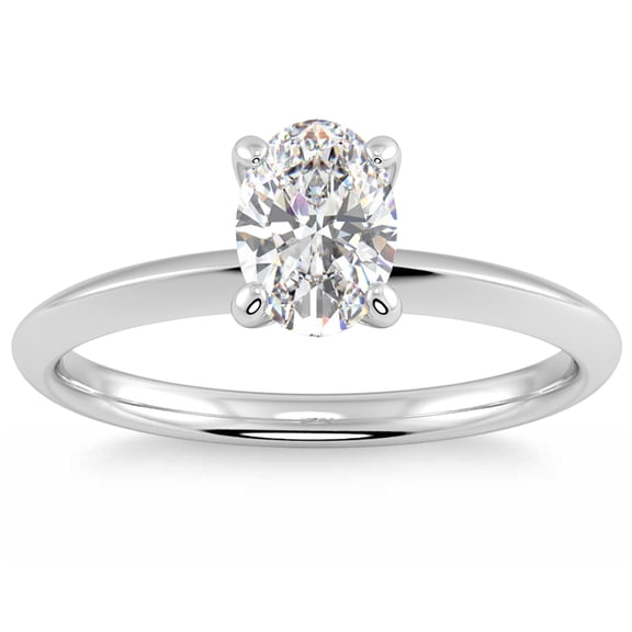Pompeii .20 - .75Ct Oval Solitaire Diamond Engagement Ring 14k Gold Lab Grown