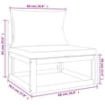 thumbnail image 4 of vidaXL 3 Piece Garden Lounge Set with Cushions Solid Wood Acacia, 4 of 5