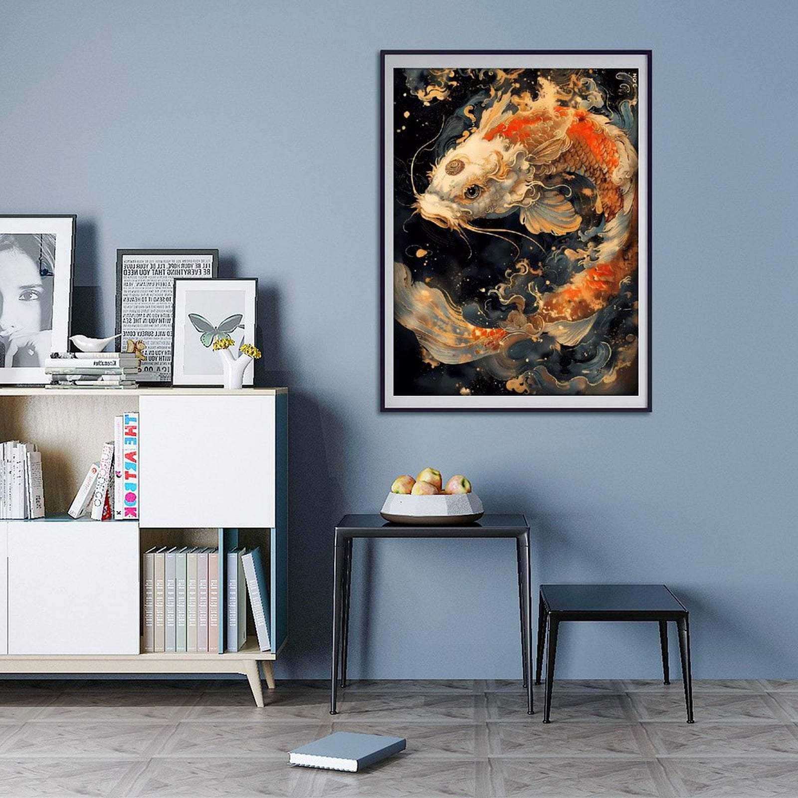 Diamond Art Kits for Adults - 5d Vibrant Artistic Koi Fish Illustration Diamond Painting for Adults, Diamond Art for Adults Beginners, Diamond Painting Kits for Adults for Home Wall Decor