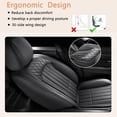 thumbnail image 4 of HQBQBUG Car Seat Covers Full Set Fit for Nissan Rogue Sport 2017-2022 5 Seat Luxury Automative Interior Accessories,Waterproof Leather Car Seat Protector Black,FullSet(5Seat), 4 of 9