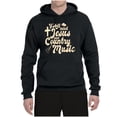 thumbnail image 2 of Wild Bobby, Y'all Need Jesus & Country Music, Pop Culture, Unisex Graphic Hoodie Sweatshirt, Black, Small, 2 of 4