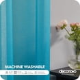thumbnail image 6 of Deconovo Traditional Blue Ombre Rod Pocket Sheer Curtains, 52 x 52 in (2 Panels), 6 of 6