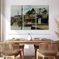 thumbnail image 3 of Elephant Stock East Wind Over Weehawken Wall Art - Horizontal Multi Panel Canvas - Living Room Wall Decor - Places Multi Panel - Gray And Brown Decor By Edward Hopper - 65" x 42", 3 of 8