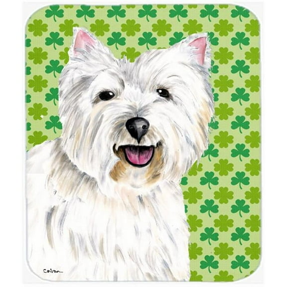 Carolines Treasures  Westie St. Patricks Day Shamrock Portrait Mouse Pad